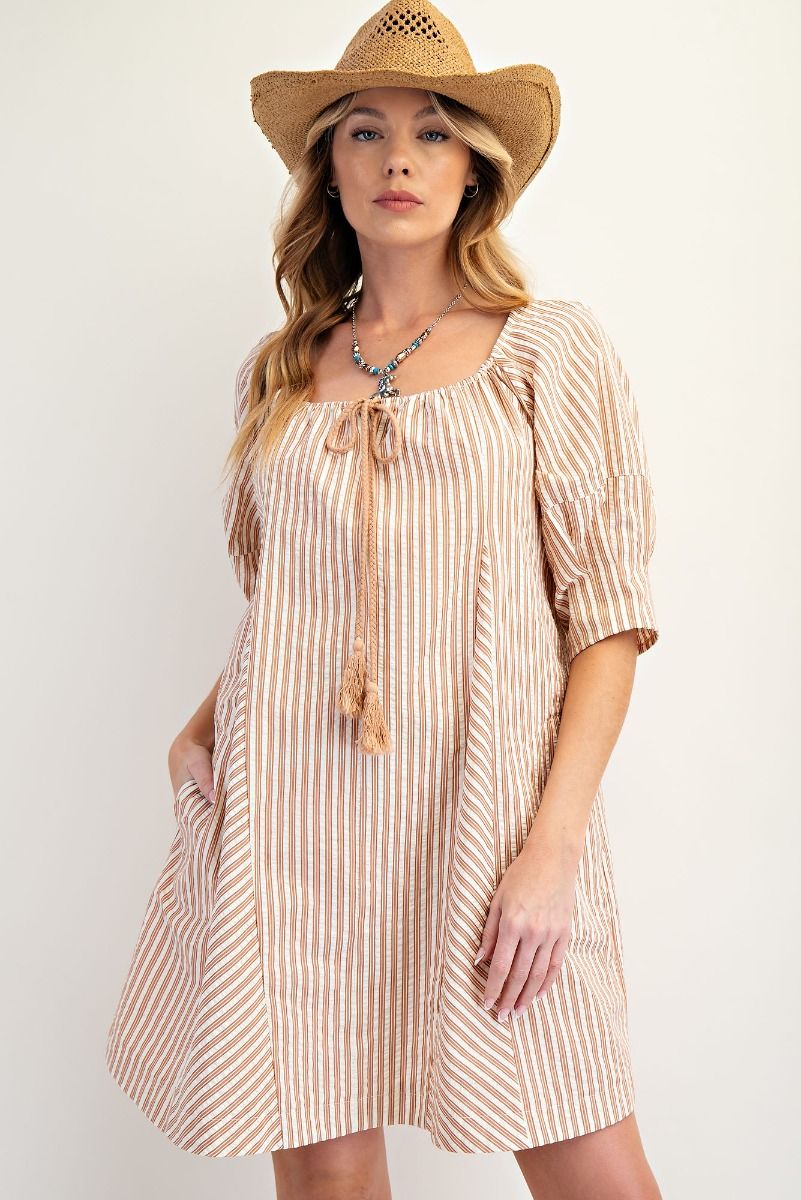 Toffee Poplin Dress