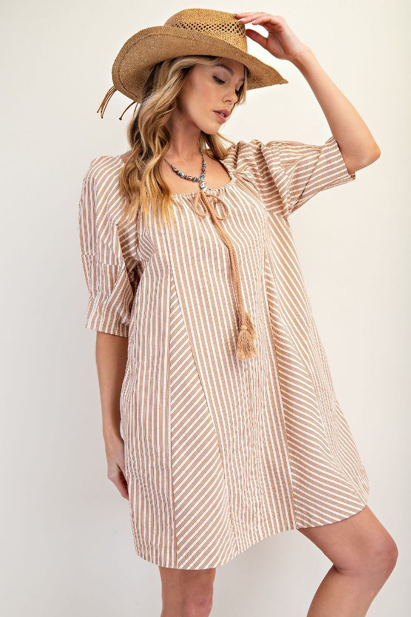 Toffee Poplin Dress