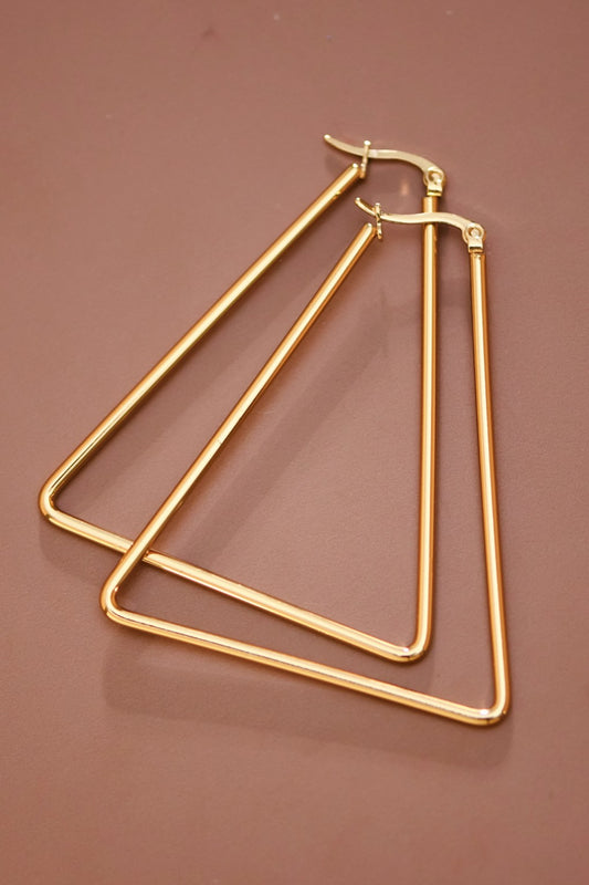 Triangle Hoop Gold