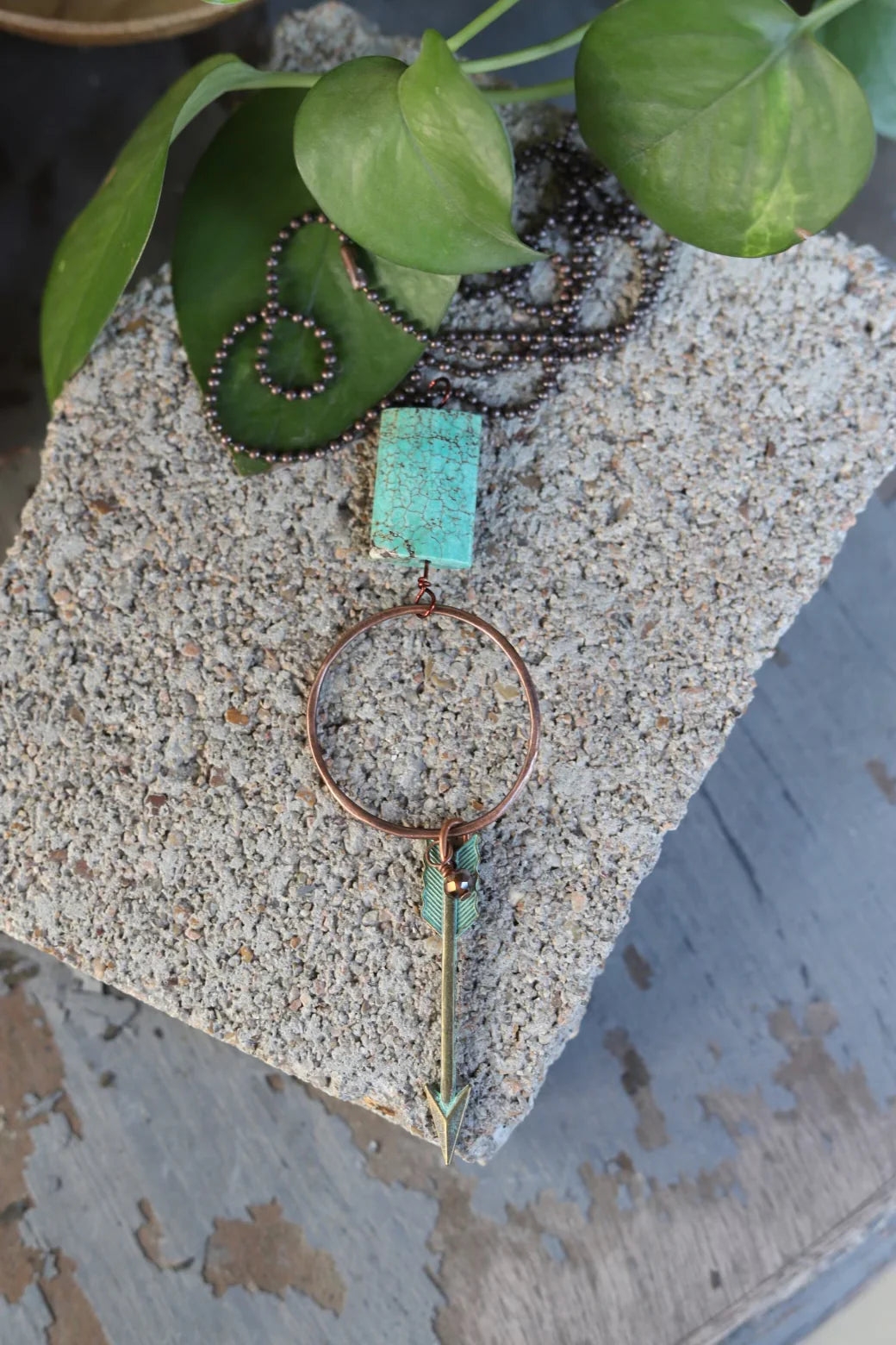 Turquoise Arrow Necklace