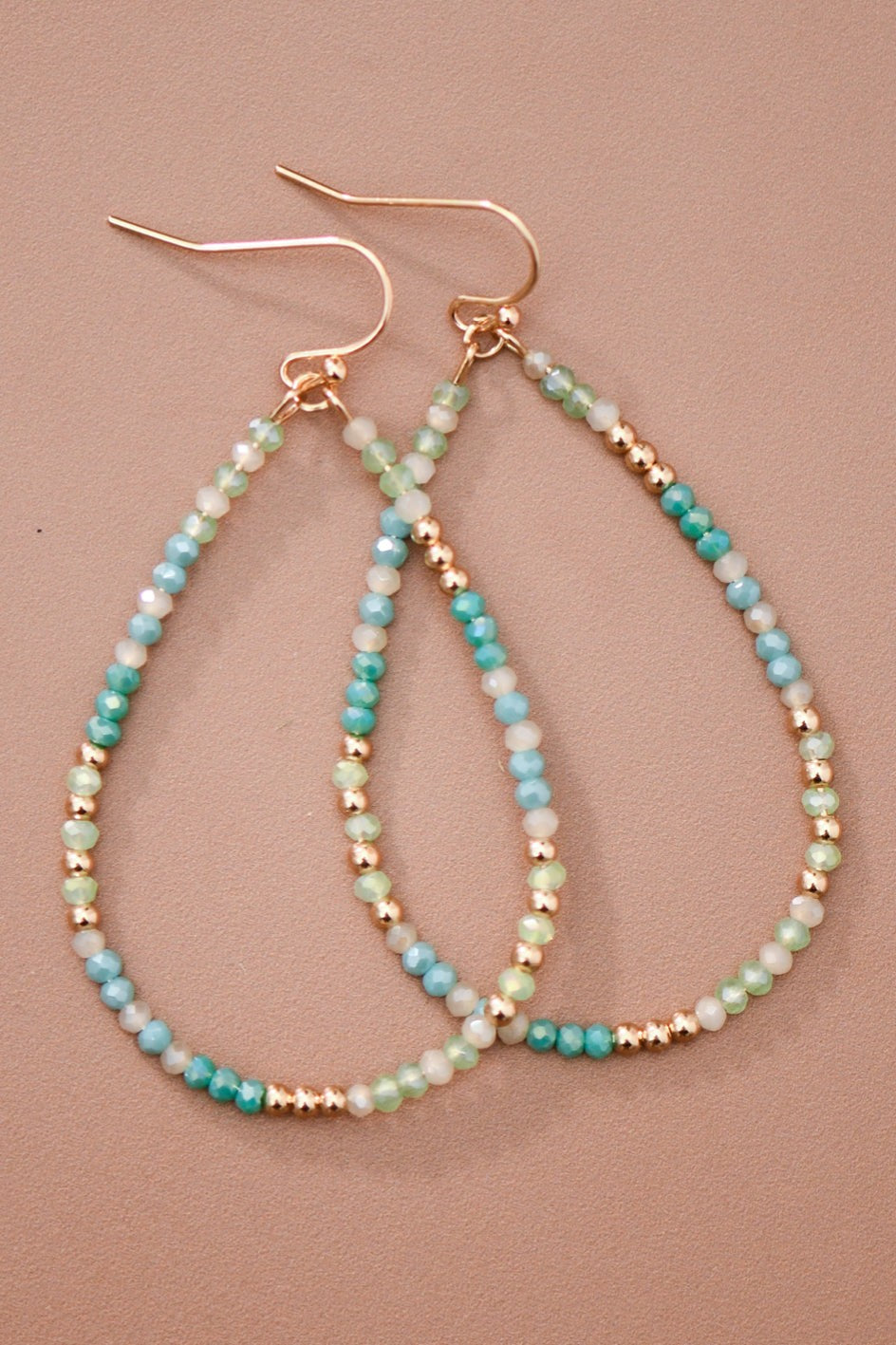 Turquoise Seed Bead Earrings