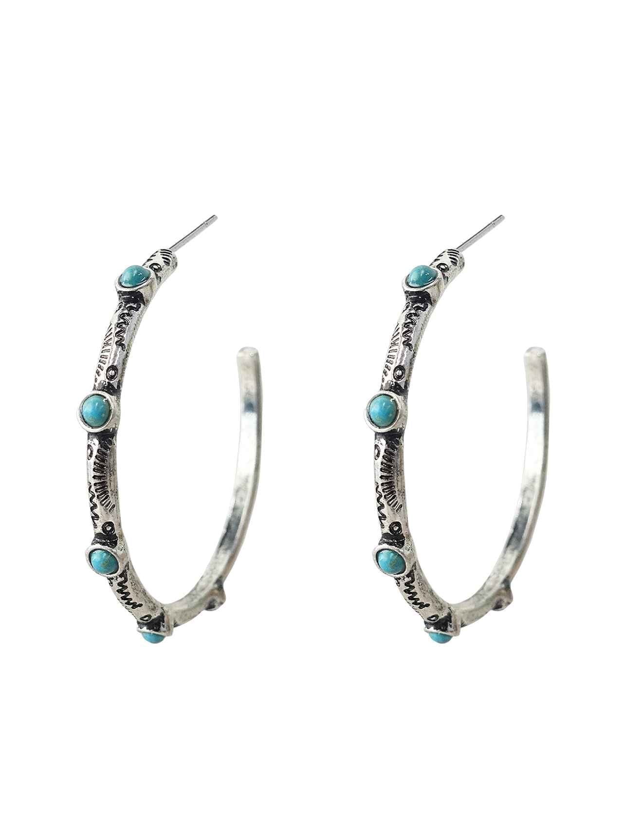Turquoise Western Hoop