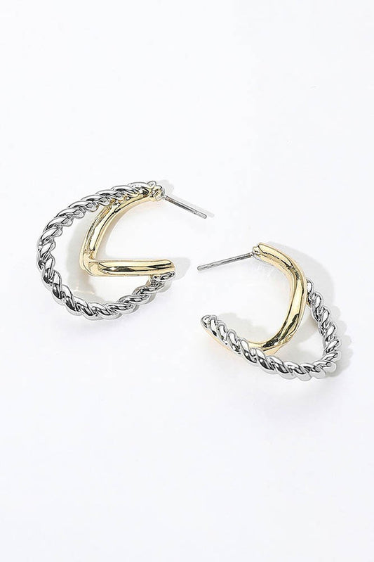 Two Tone Abstract Hoop