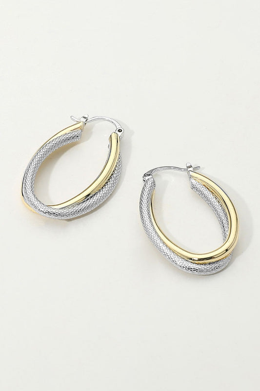 Two Tone Oval Hoop