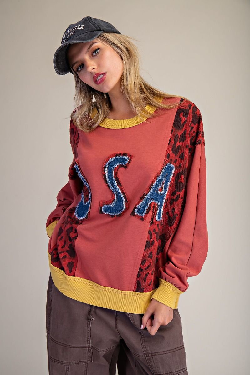 USA Denim accent Sweatshirt