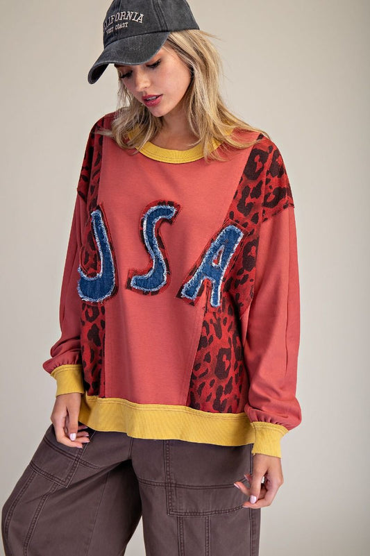 USA Denim accent Sweatshirt