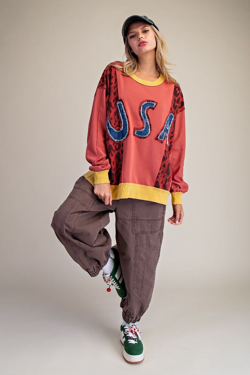 USA Denim accent Sweatshirt