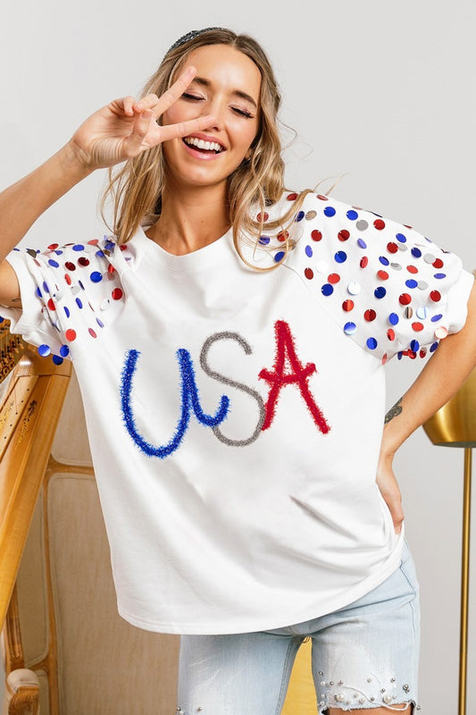 USA Sequin Top