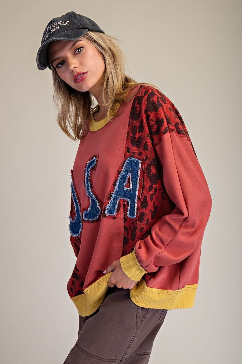 USA Denim accent Sweatshirt