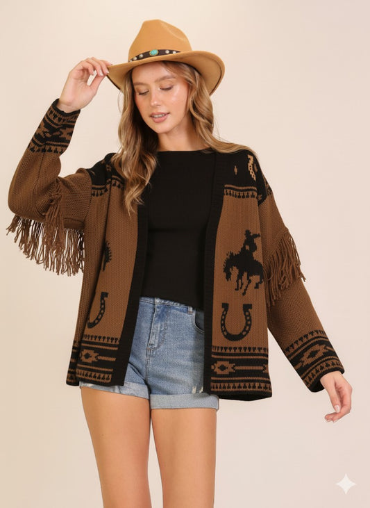 Western Fringe Cardigan