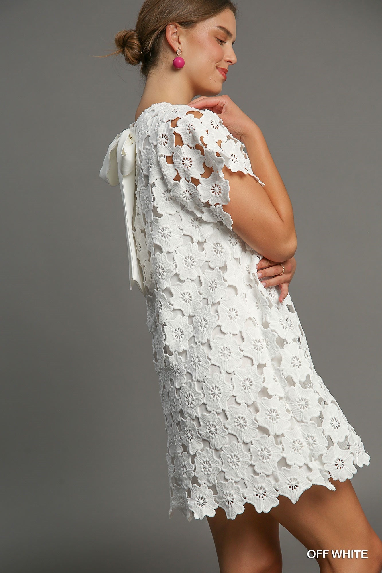 White Floral Lace Dress