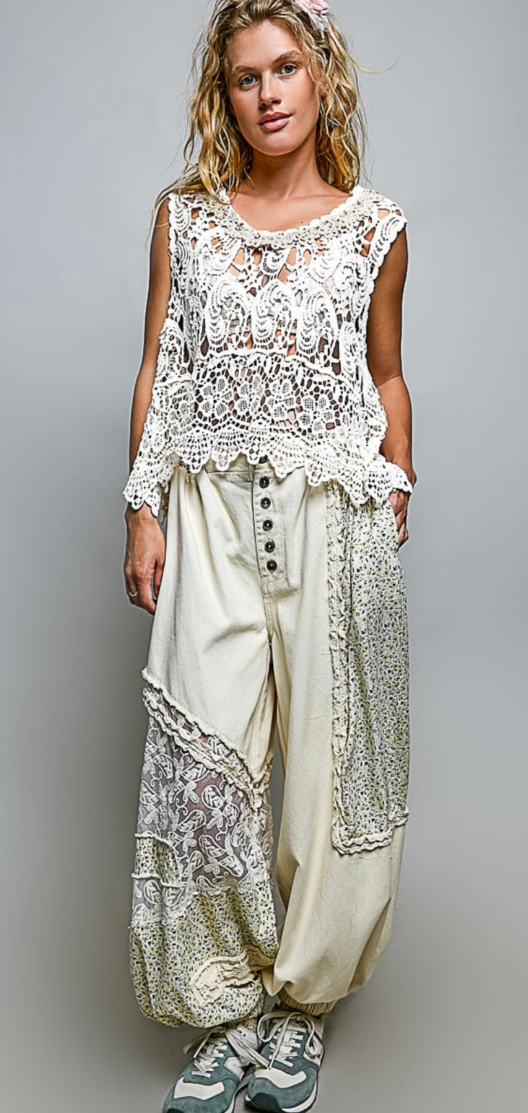 White Crocheted Tank
