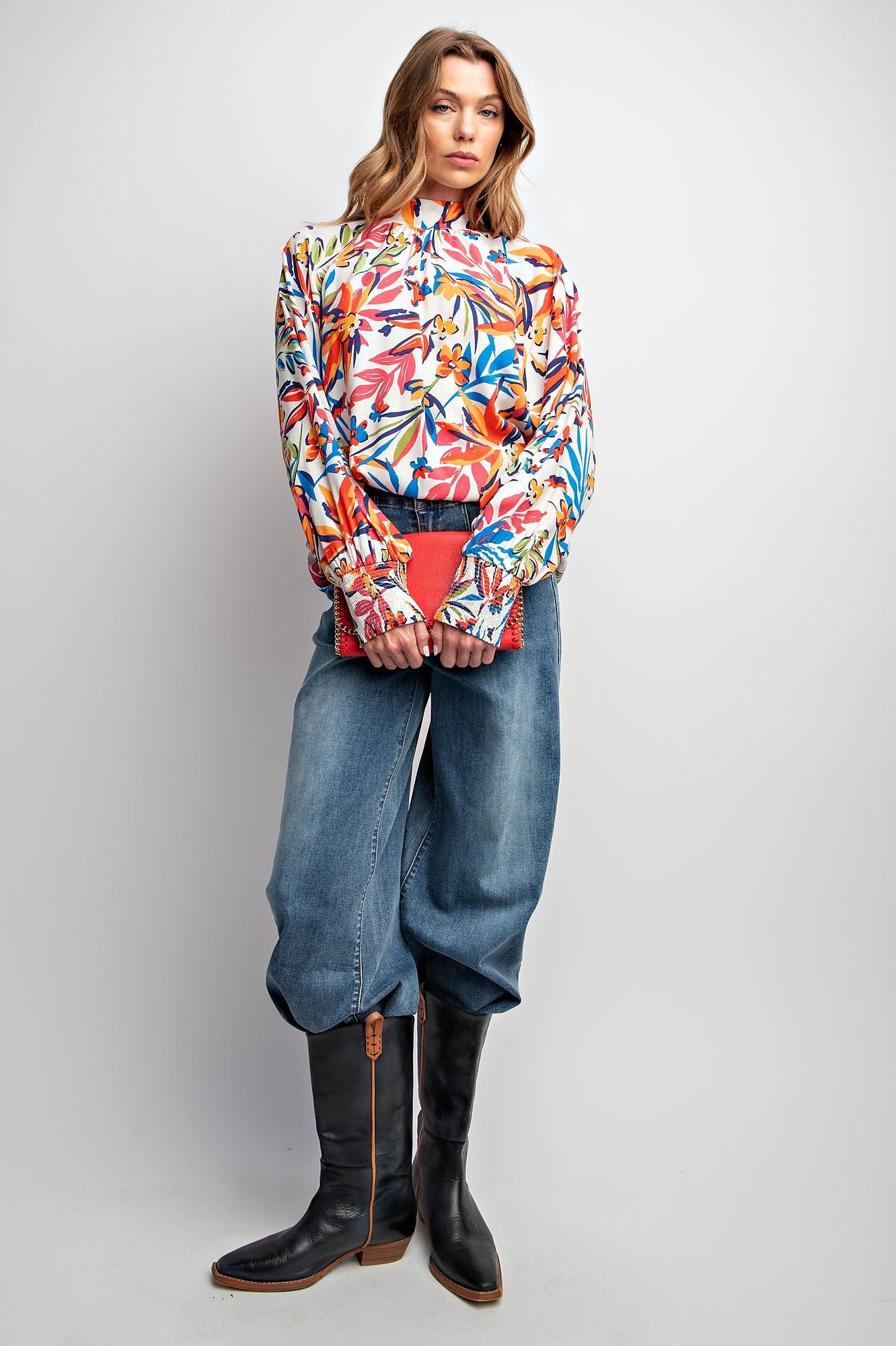 Floral Batwing Top