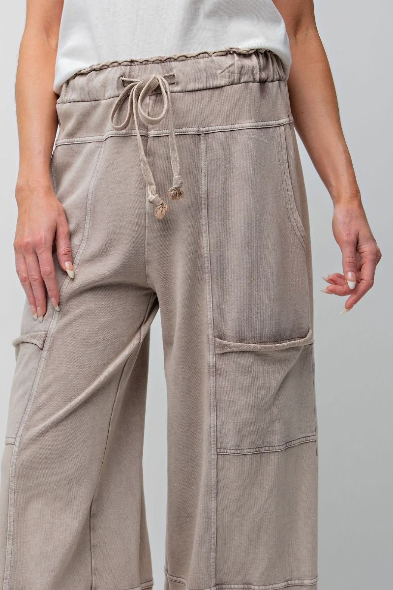 Wide Leg Cargo Pant Mushroom