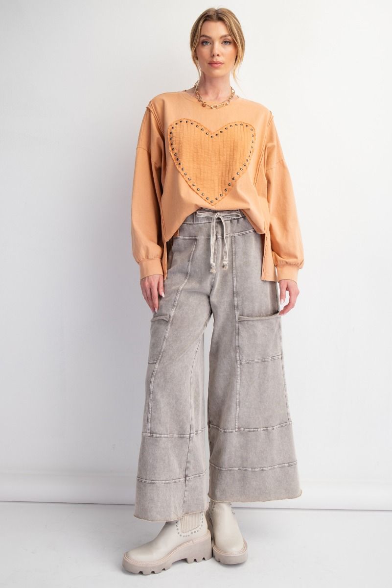 Wide Leg Cargo Pant Mushroom