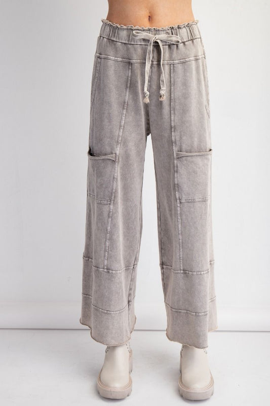 Wide Leg Cargo Pant Mushroom