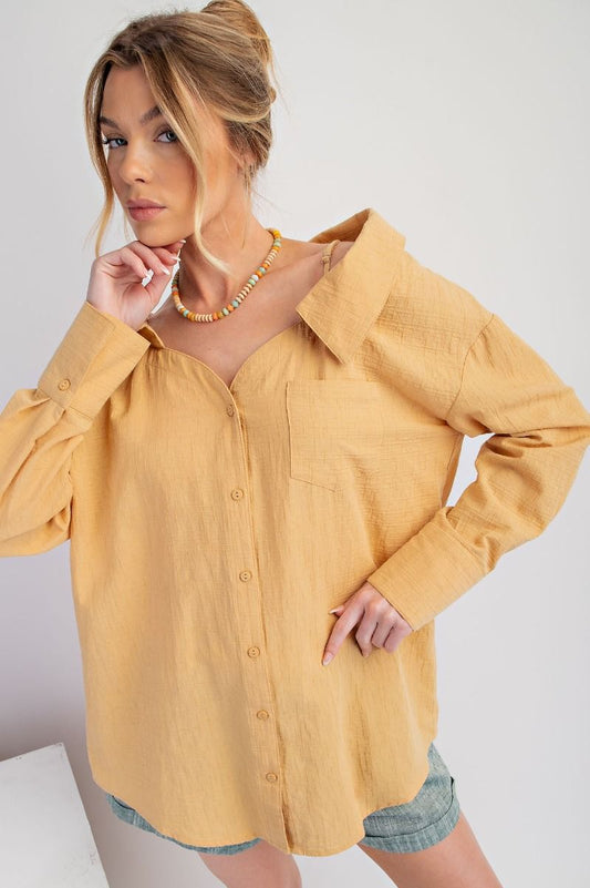 Yellow off shoulder Top