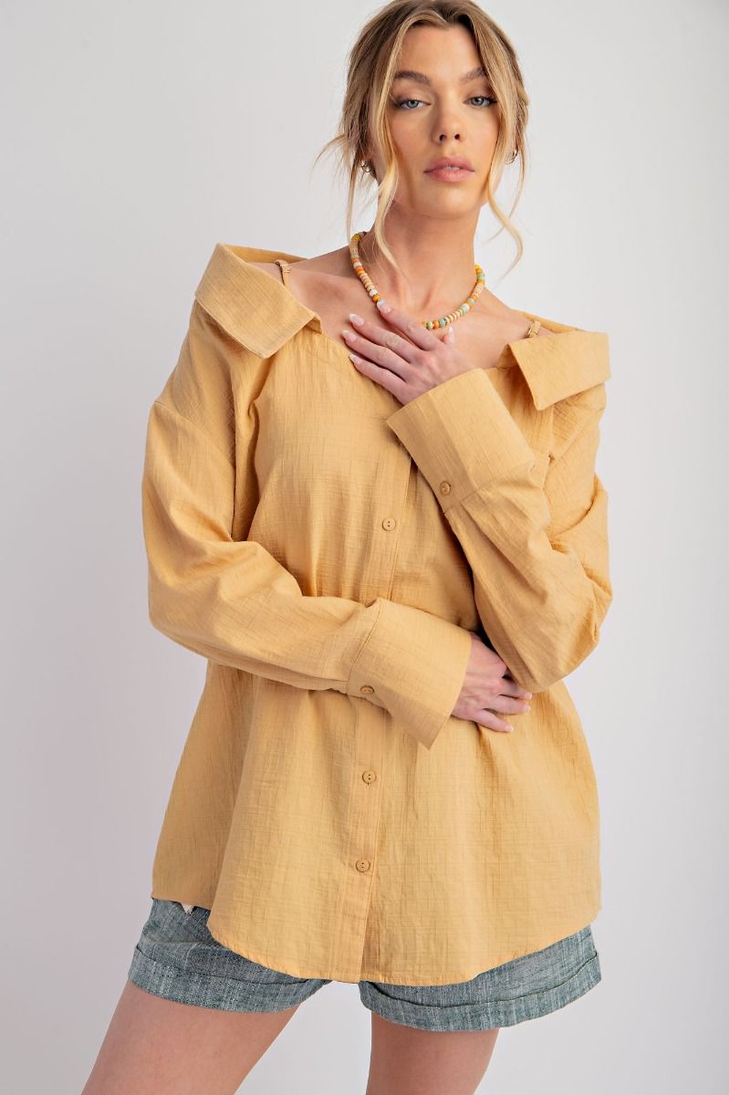 Yellow off shoulder Top