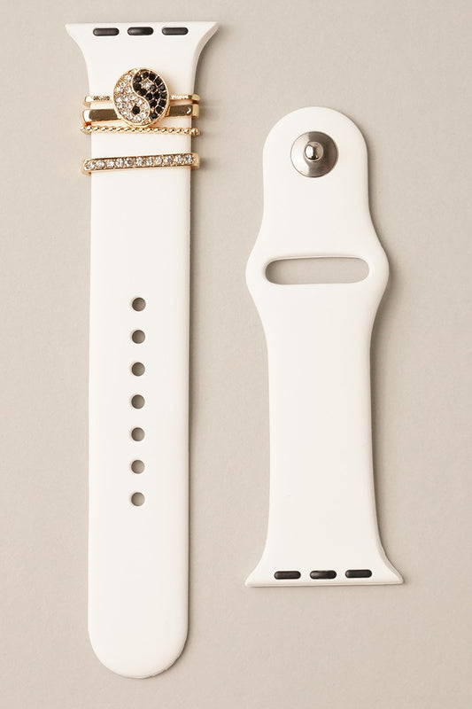 Rhinestone Silicone Watch Band