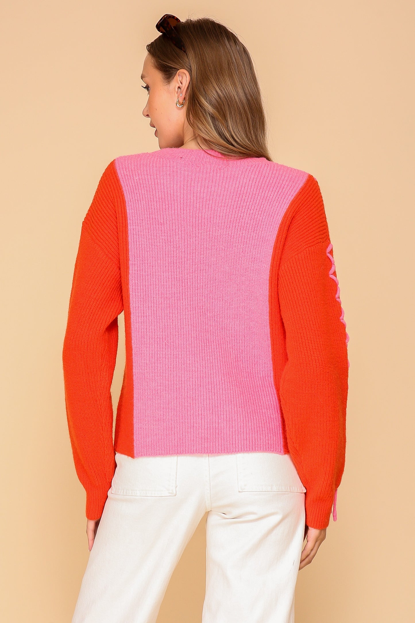 Zig Zag Stitched Sweater